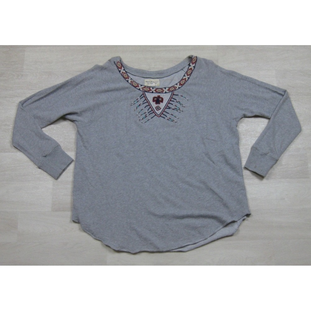 Denim‎ & Supply Ralph Lauren Beaded Thunderbird French Terry Sweatshirt (M) Boho